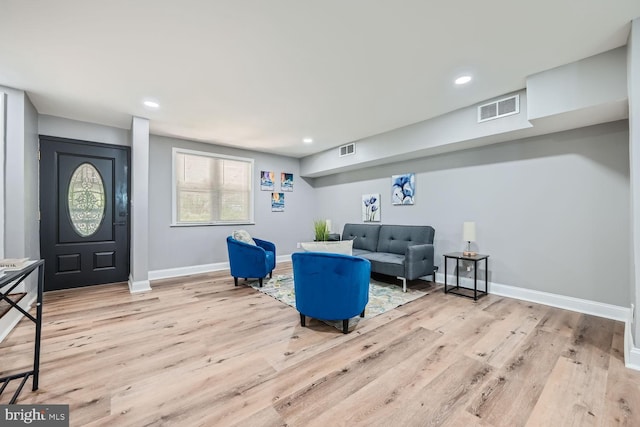 interior space with light wood-type flooring