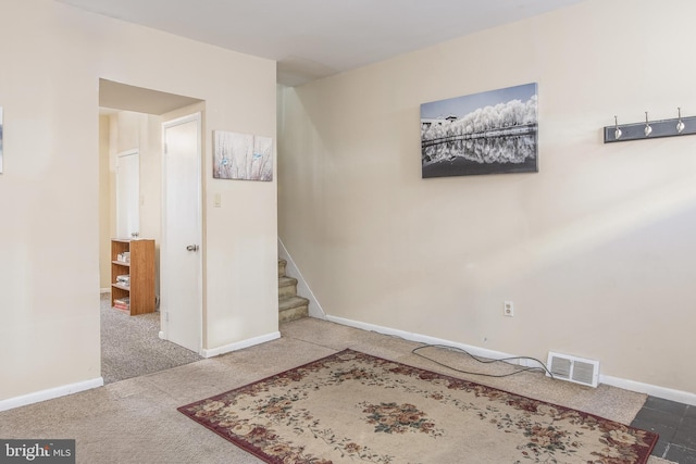 view of carpeted empty room