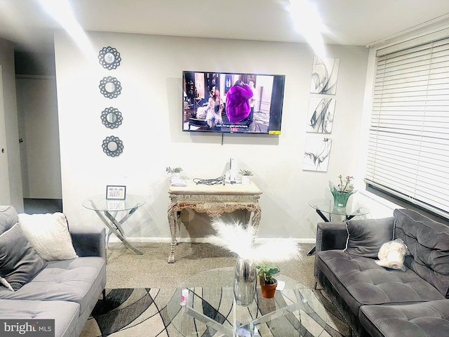 view of carpeted living room