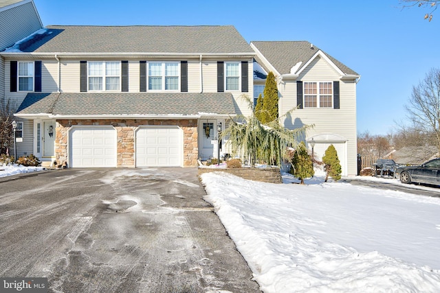 front facade featuring a garage