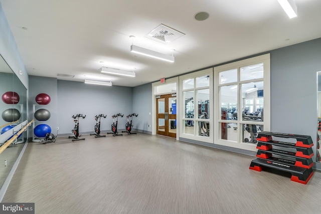 view of exercise room