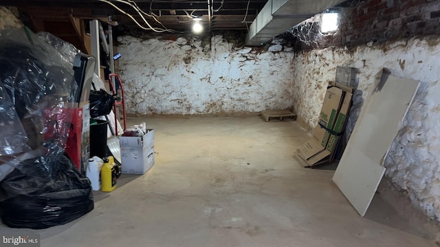 view of basement