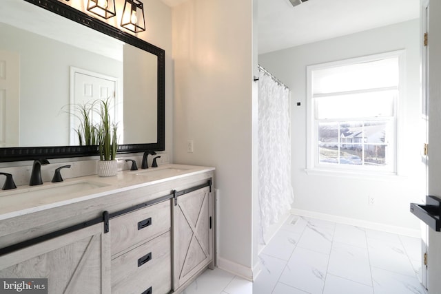 bathroom featuring vanity