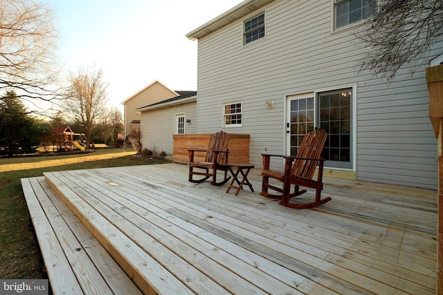 view of wooden terrace