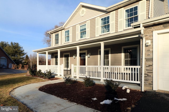 view of front of home with a porch