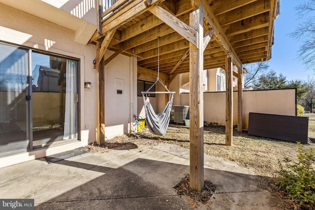 view of patio / terrace featuring cooling unit