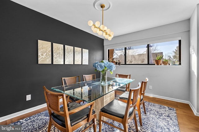 dining area featuring hardwood / wood-style flooring