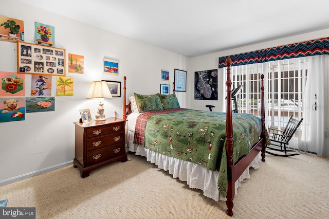 bedroom featuring carpet flooring