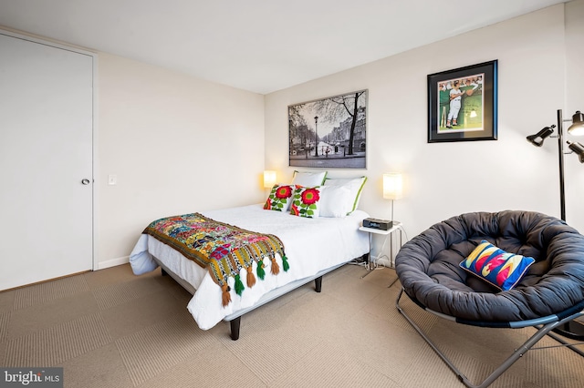 view of carpeted bedroom