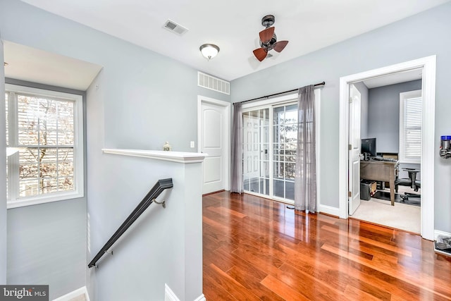 interior space with wood-type flooring