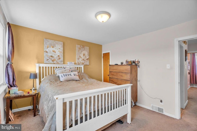 bedroom with carpet floors