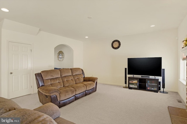 view of carpeted living room