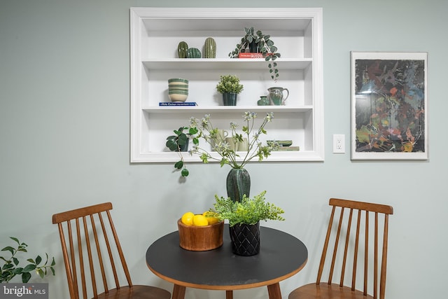 dining area with built in features