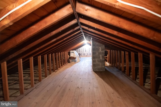 view of attic