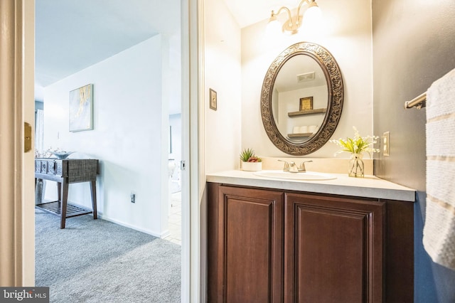 bathroom featuring vanity