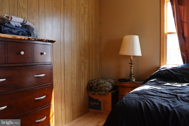 bedroom featuring light wood-type flooring