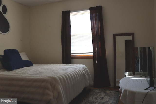 bedroom with multiple windows