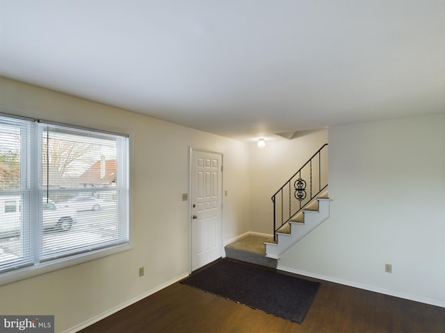 entryway featuring dark hardwood / wood-style flooring