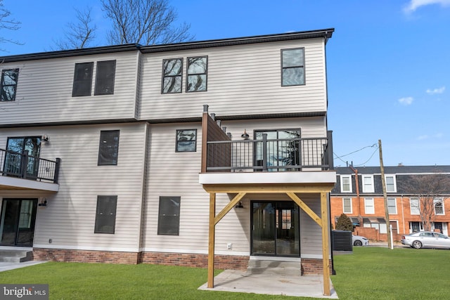 exterior space featuring a yard and a patio