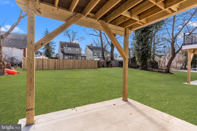 view of yard with a patio