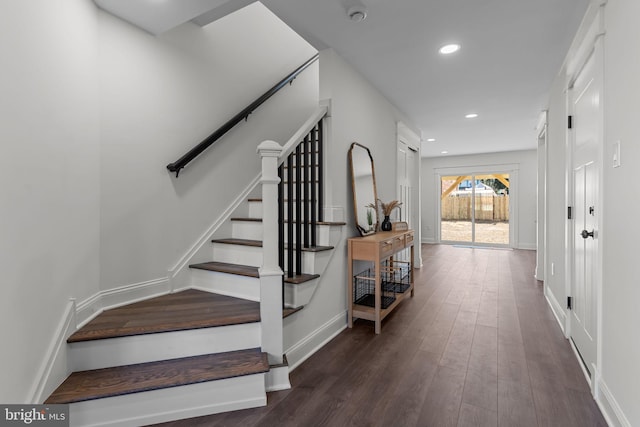 interior space with hardwood / wood-style flooring