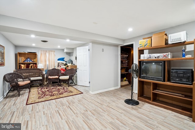 interior space with light wood-type flooring