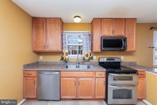 kitchen with sink and stainless steel appliances