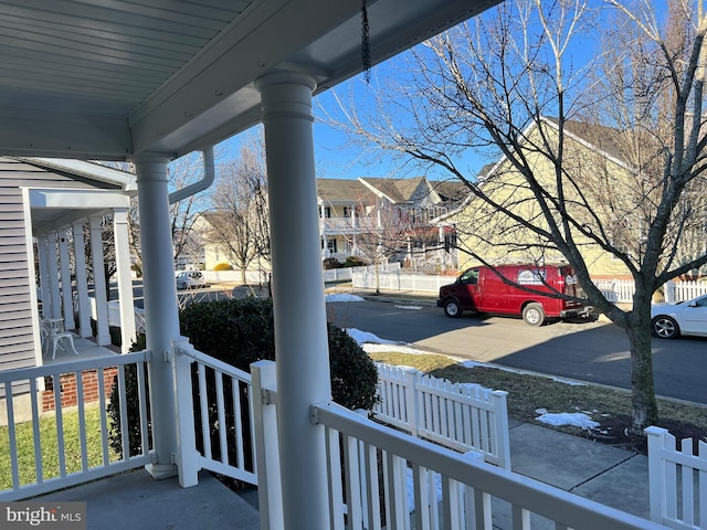 exterior space with a porch