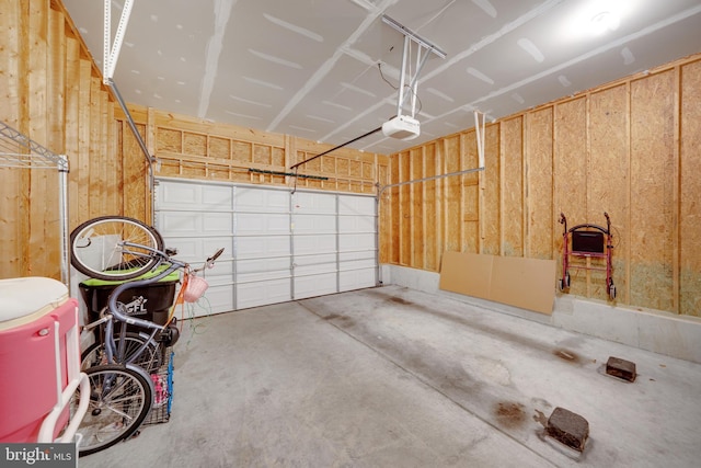 garage featuring a garage door opener