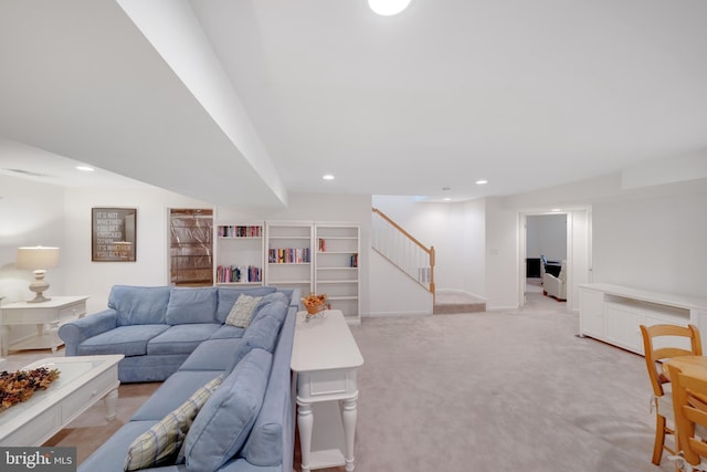 view of carpeted living room