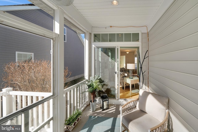 view of sunroom