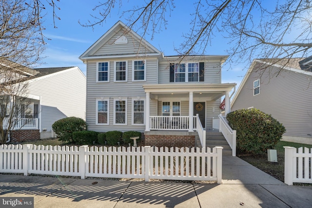 view of front of house featuring a porch