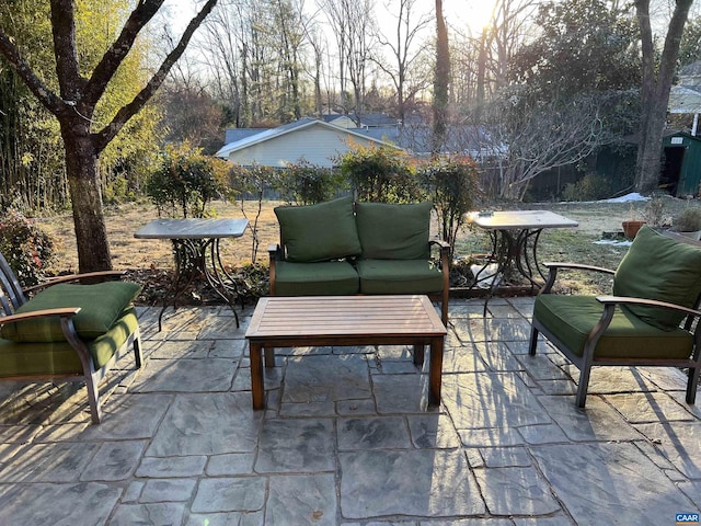 view of patio with outdoor lounge area