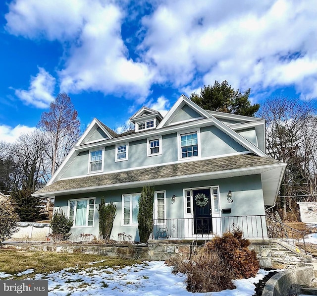 view of front of home featuring a porch