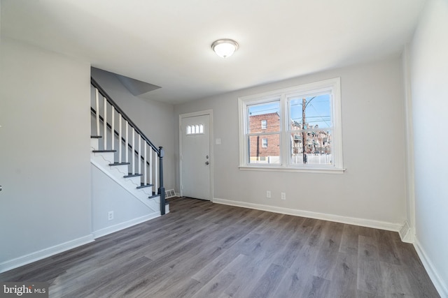 foyer featuring hardwood / wood-style flooring