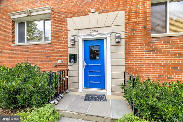 view of doorway to property