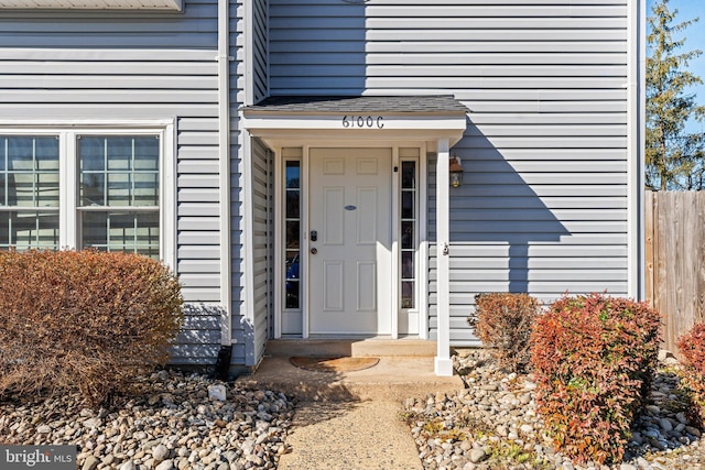 view of property entrance