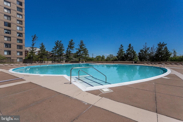 view of pool with a patio area