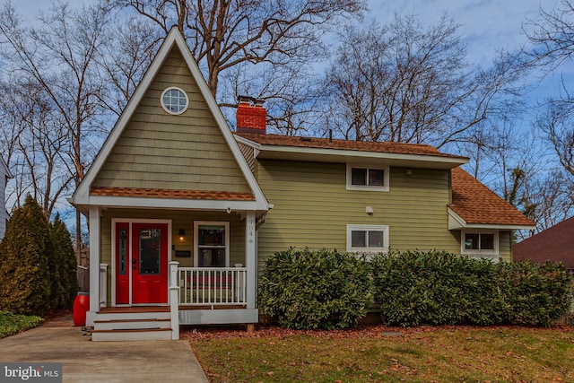 view of front of house featuring covered porch