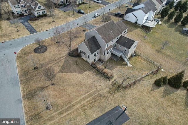 bird's eye view featuring a residential view