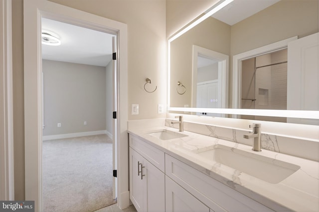 bathroom featuring vanity