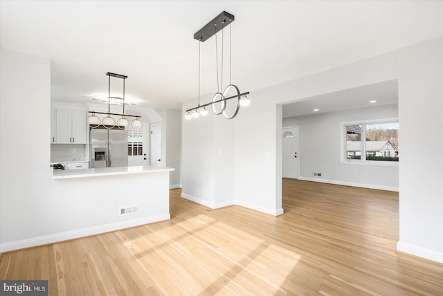 interior space featuring light hardwood / wood-style floors