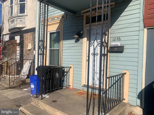 view of doorway to property