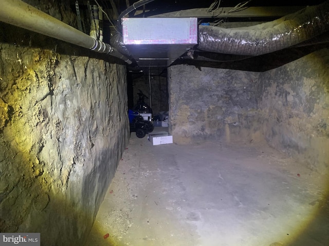 view of basement