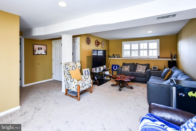 view of carpeted living room