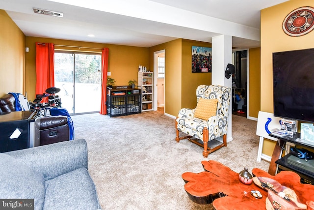 view of carpeted living room