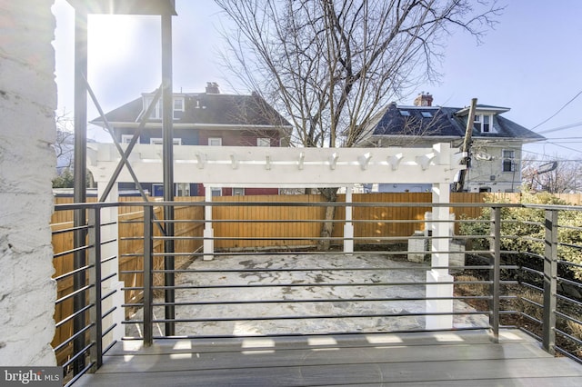 view of wooden terrace