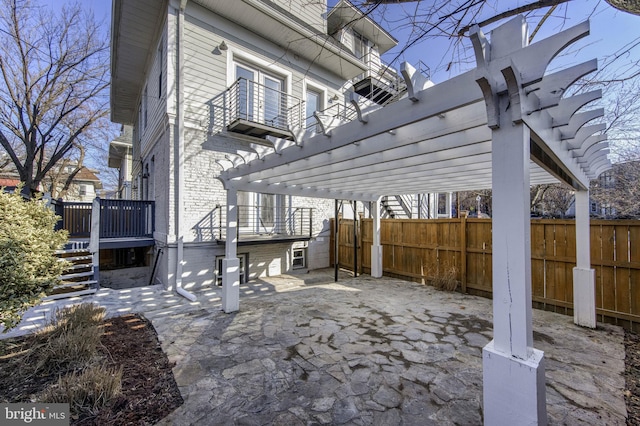 view of patio / terrace with a pergola