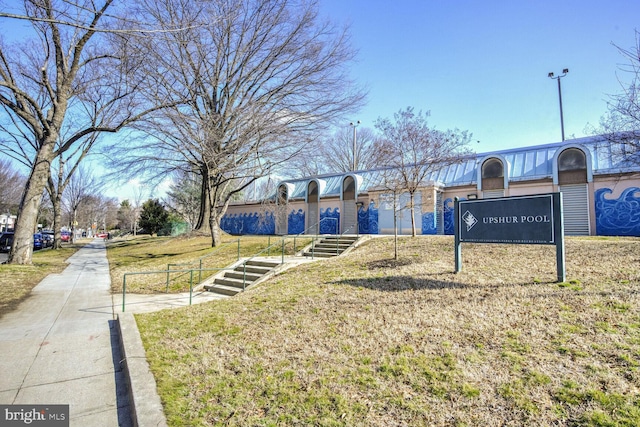 view of community with a lawn