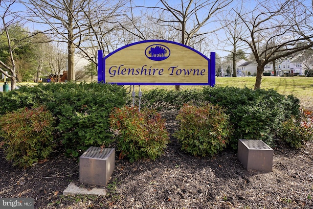 view of community sign